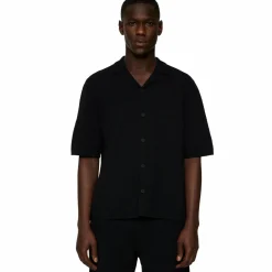 Sal Knitted Boucle Shirt Black