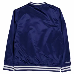 Sideline Pullover Satin Jacket Navy