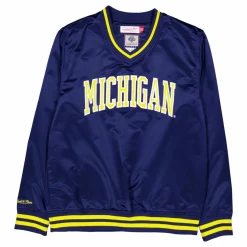 Sideline Pullover Satin Jacket Navy