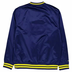 Sideline Pullover Satin Jacket Navy