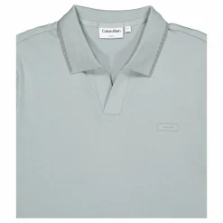 Smooth Cotton Open Placket Pol Pff-slate Gray