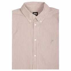 State Poplin Shirt Nougat Stripe Bloom