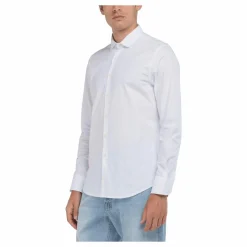 Stretch Poplin Shirt 001 White