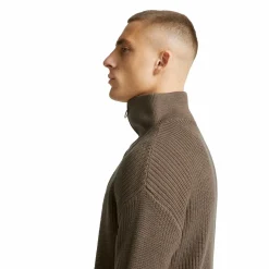 Studio Total Half Zip Ribbed Knit