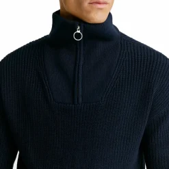 Studio Total Half Zip Ribbed Knit