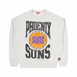 Suns Womens Logo Lt Crew 3.0 Grey Heather