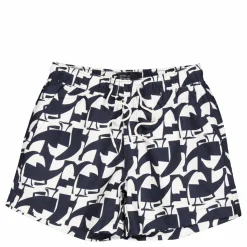 Swim Shorts Navy / Ecru Graphic