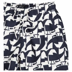 Swim Shorts Navy / Ecru Graphic
