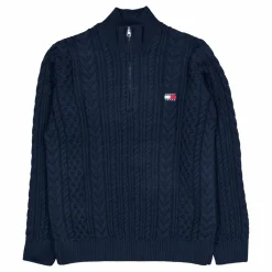 Tjm Reg Cable S Flag 1/4 Zip Dark Night Navy
