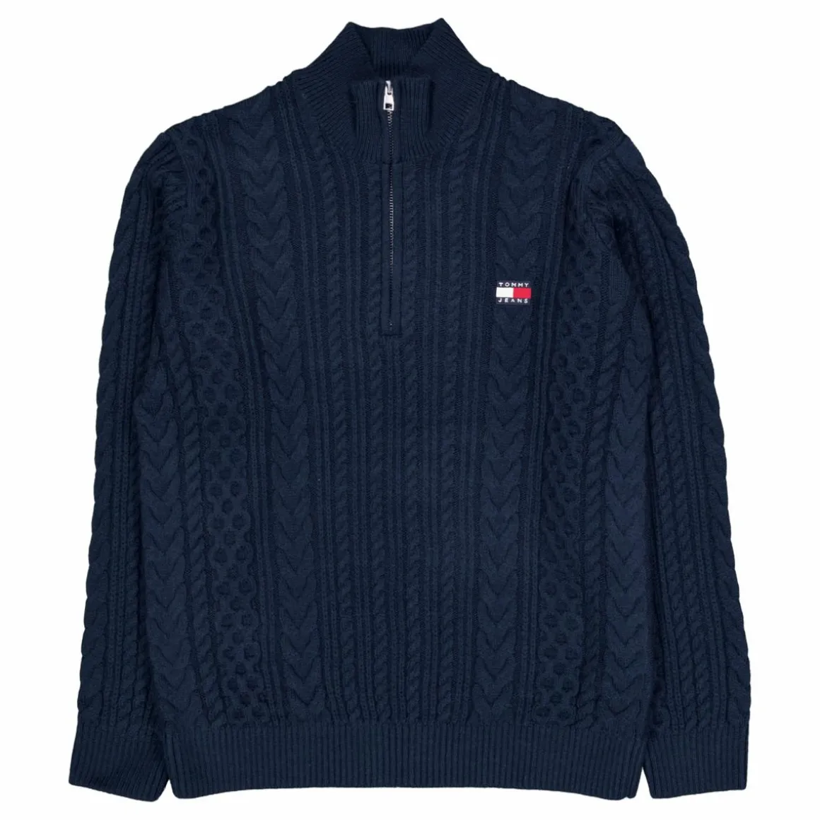 Tjm Reg Cable S Flag 1/4 Zip Dark Night Navy