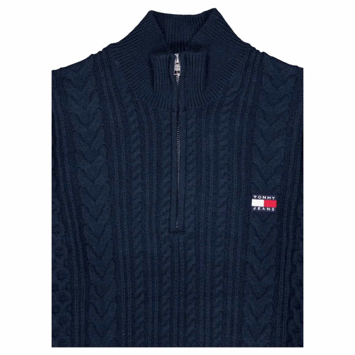 Tjm Reg Cable S Flag 1/4 Zip Dark Night Navy