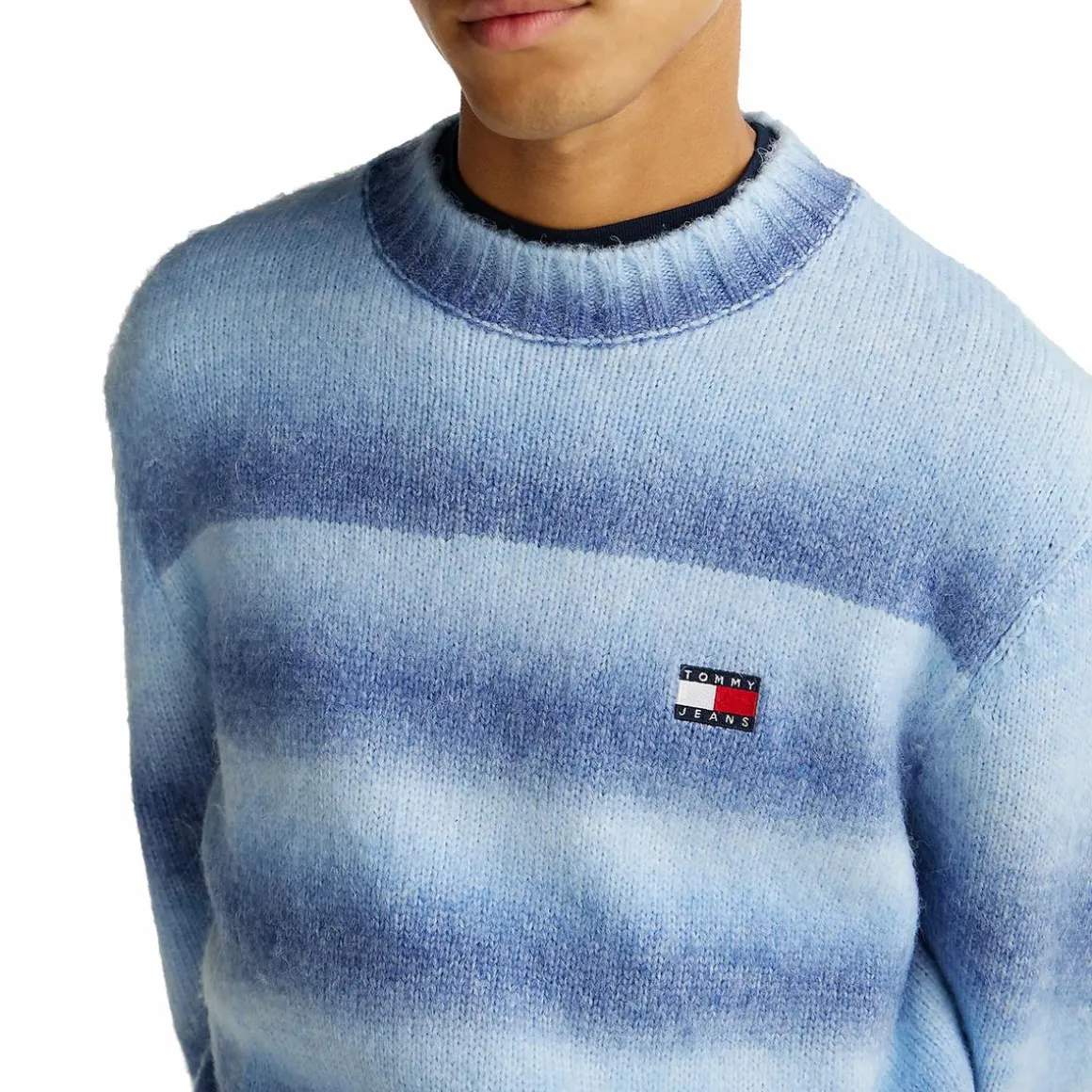 Tjm Reg Ombre Cneck Sweater Blue