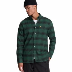 Tonal Check Flannel Shirt X328 Argyle Teal/ Jet Black