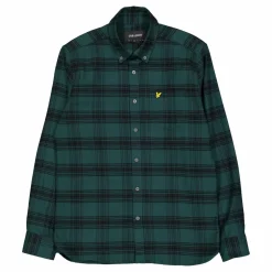 Tonal Check Flannel Shirt X328 Argyle Teal/ Jet Black