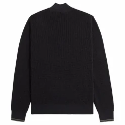 Waffle Stitch Half Zip Jmpr 102 Black