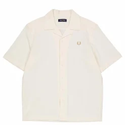 Woven Mesh Revere Collar Shirt 560 Ecru
