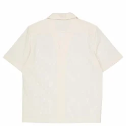 Woven Mesh Revere Collar Shirt 560 Ecru