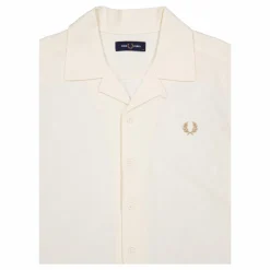 Woven Mesh Revere Collar Shirt 560 Ecru