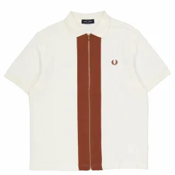 Zip Polo Shirt Light Ecru